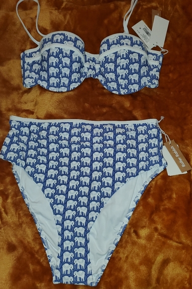 Roller Rabbit High-waisted Hathi bottoms & bandeau top - Picture 2 of 7